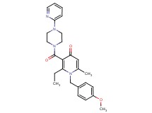 2-ethyl-1-(4-methoxybenzyl)-6-methyl-3-{[4-(2-pyridinyl)-1-piperazinyl]carbonyl}-4(1H)-pyridinone