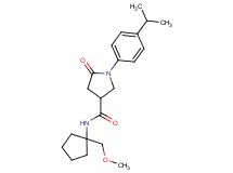 1-(4-isopropylphenyl)-N-[1-(methoxymethyl)cyclopentyl]-5-oxo-3-pyrrolidinecarboxamide
