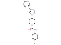 N-(4-fluorophenyl)-4-(4-pyridin-3-yl-1H-1,2,3-triazol-1-yl)piperidine-1-carboxamide
