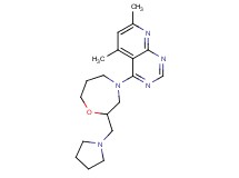 5,7-dimethyl-4-[2-(pyrrolidin-1-ylmethyl)-1,4-oxazepan-4-yl]pyrido[2,3-d]pyrimidine