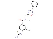 2-amino-N,4-dimethyl-N-[(3-phenyl-1,2,4-oxadiazol-5-yl)methyl]-1,3-benzothiazole-6-carboxamide