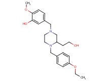 5-{[4-(4-ethoxybenzyl)-3-(2-hydroxyethyl)-1-piperazinyl]methyl}-2-methoxyphenol