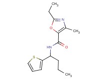 2-ethyl-4-methyl-N-[1-(2-thienyl)butyl]-1,3-oxazole-5-carboxamide
