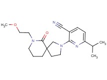 6-isopropyl-2-[7-(2-methoxyethyl)-6-oxo-2,7-diazaspiro[4.5]dec-2-yl]nicotinonitrile