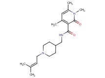 1,4,6-trimethyl-N-{[1-(3-methylbut-2-en-1-yl)piperidin-4-yl]methyl}-2-oxo-1,2-dihydropyridine-3-carboxamide