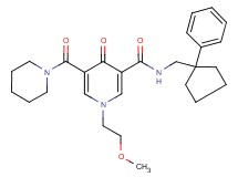 1-(2-methoxyethyl)-4-oxo-N-[(1-phenylcyclopentyl)methyl]-5-(1-piperidinylcarbonyl)-1,4-dihydro-3-pyridinecarboxamide