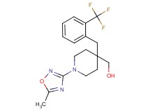 {1-(5-methyl-1,2,4-oxadiazol-3-yl)-4-[2-(trifluoromethyl)benzyl]piperidin-4-yl}methanol