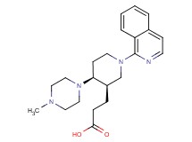 3-[(3R*,4S*)-1-isoquinolin-1-yl-4-(4-methylpiperazin-1-yl)piperidin-3-yl]propanoic acid