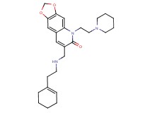 7-({[2-(1-cyclohexen-1-yl)ethyl]amino}methyl)-5-[2-(1-piperidinyl)ethyl][1,3]dioxolo[4,5-g]quinolin-6(5H)-one