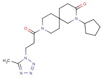 2-cyclopentyl-9-[3-(5-methyl-1H-tetrazol-1-yl)propanoyl]-2,9-diazaspiro[5.5]undecan-3-one