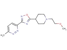 3-{5-[1-(2-methoxyethyl)-4-piperidinyl]-1,2,4-oxadiazol-3-yl}-6-methylpyridazine