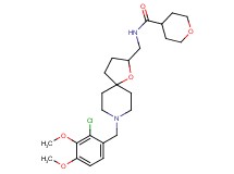 N-{[8-(2-chloro-3,4-dimethoxybenzyl)-1-oxa-8-azaspiro[4.5]dec-2-yl]methyl}tetrahydro-2H-pyran-4-carboxamide
