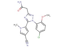 2-[1-(5-chloro-2-methoxyphenyl)-5-(4-cyano-1-methyl-1H-pyrrol-2-yl)-1H-1,2,4-triazol-3-yl]acetamide