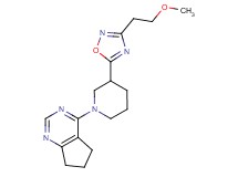 4-{3-[3-(2-methoxyethyl)-1,2,4-oxadiazol-5-yl]-1-piperidinyl}-6,7-dihydro-5H-cyclopenta[d]pyrimidine