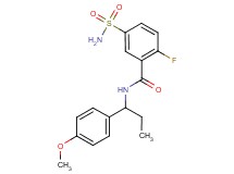 5-(aminosulfonyl)-2-fluoro-N-[1-(4-methoxyphenyl)propyl]benzamide