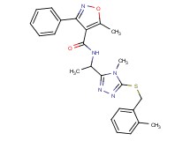 5-methyl-N-(1-{4-methyl-5-[(2-methylbenzyl)thio]-4H-1,2,4-triazol-3-yl}ethyl)-3-phenyl-4-isoxazolecarboxamide