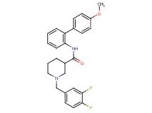 1-(3,4-difluorobenzyl)-N-(4'-methoxy-2-biphenylyl)-3-piperidinecarboxamide