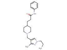 3-{1-[(3-methyl-1-propyl-1H-pyrazol-4-yl)methyl]-4-piperidinyl}-N-phenylpropanamide