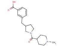 3-({1-[(1-methyl-4-piperidinyl)carbonyl]-3-pyrrolidinyl}methyl)benzoic acid