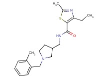 4-ethyl-2-methyl-N-{[1-(2-methylbenzyl)pyrrolidin-3-yl]methyl}-1,3-thiazole-5-carboxamide