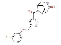 (1S*,6R*)-9-({5-[(3-fluorophenoxy)methyl]-1H-pyrazol-3-yl}carbonyl)-3,9-diazabicyclo[4.2.1]nonan-4-one