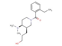3-[(3R*,4S*)-4-(dimethylamino)-1-(2-ethylbenzoyl)piperidin-3-yl]propan-1-ol