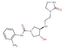 (3R*,4R*)-3-hydroxy-N-(2-methylphenyl)-4-{[2-(2-oxo-1-imidazolidinyl)ethyl]amino}-1-pyrrolidinecarboxamide