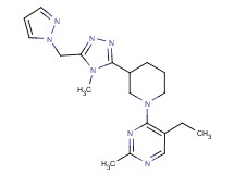 5-ethyl-2-methyl-4-{3-[4-methyl-5-(1H-pyrazol-1-ylmethyl)-4H-1,2,4-triazol-3-yl]piperidin-1-yl}pyrimidine