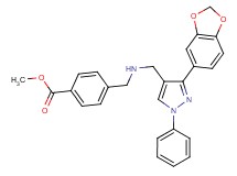 methyl 4-[({[3-(1,3-benzodioxol-5-yl)-1-phenyl-1H-pyrazol-4-yl]methyl}amino)methyl]benzoate