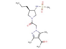 N-{(3S*,4R*)-1-[(4-acetyl-3,5-dimethyl-1H-pyrazol-1-yl)acetyl]-4-propyl-3-pyrrolidinyl}methanesulfonamide
