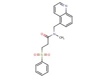 N-methyl-3-(phenylsulfonyl)-N-(5-quinolinylmethyl)propanamide
