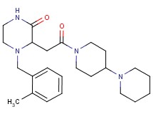 3-[2-(1,4'-bipiperidin-1'-yl)-2-oxoethyl]-4-(2-methylbenzyl)-2-piperazinone