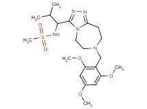 N-{2-methyl-1-[7-(2,4,6-trimethoxybenzyl)-6,7,8,9-tetrahydro-5H-[1,2,4]triazolo[4,3-d][1,4]diazepin-3-yl]propyl}methanesulfonamide