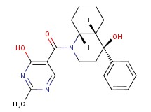 (4S*,4aS*,8aR*)-1-[(4-hydroxy-2-methylpyrimidin-5-yl)carbonyl]-4-phenyldecahydroquinolin-4-ol