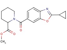 methyl 1-[(2-cyclopropyl-1,3-benzoxazol-6-yl)carbonyl]-2-piperidinecarboxylate