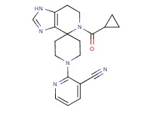 2-[5-(cyclopropylcarbonyl)-1,5,6,7-tetrahydro-1'H-spiro[imidazo[4,5-c]pyridine-4,4'-piperidin]-1'-yl]nicotinonitrile
