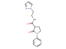 2-oxo-1-phenyl-N-[2-(1H-pyrazol-1-yl)ethyl]-3-pyrrolidinecarboxamide