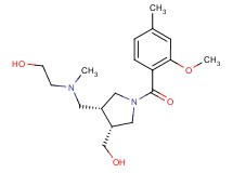 2-[{[(3R*,4R*)-4-(hydroxymethyl)-1-(2-methoxy-4-methylbenzoyl)pyrrolidin-3-yl]methyl}(methyl)amino]ethanol