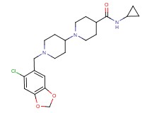 1'-[(6-chloro-1,3-benzodioxol-5-yl)methyl]-N-cyclopropyl-1,4'-bipiperidine-4-carboxamide