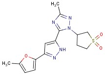 1-(1,1-dioxidotetrahydro-3-thienyl)-3-methyl-5-[3-(5-methyl-2-furyl)-1H-pyrazol-5-yl]-1H-1,2,4-triazole