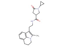 1-cyclopropyl-N-[2-(2-methyl-5,6-dihydro-4H-pyrrolo[3,2,1-ij]quinolin-1-yl)ethyl]-5-oxo-3-pyrrolidinecarboxamide