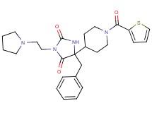 5-benzyl-3-[2-(1-pyrrolidinyl)ethyl]-5-[1-(2-thienylcarbonyl)-4-piperidinyl]-2,4-imidazolidinedione