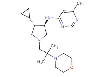 N-{rel-(3R,4S)-4-cyclopropyl-1-[2-methyl-2-(4-morpholinyl)propyl]-3-pyrrolidinyl}-6-methyl-4-pyrimidinamine dihydrochloride