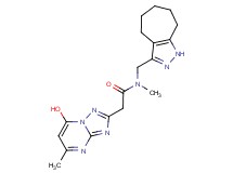 N-(1,4,5,6,7,8-hexahydrocyclohepta[c]pyrazol-3-ylmethyl)-2-(7-hydroxy-5-methyl[1,2,4]triazolo[1,5-a]pyrimidin-2-yl)-N-methylacetamide