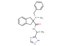 2-[benzyl(methyl)amino]-N-[1-(1H-1,2,4-triazol-5-yl)ethyl]-2-indanecarboxamide