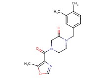 1-(3,4-dimethylbenzyl)-4-[(5-methyl-1,3-oxazol-4-yl)carbonyl]-2-piperazinone