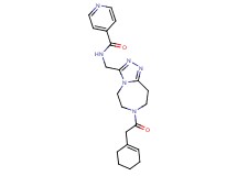 N-({7-[2-(1-cyclohexen-1-yl)acetyl]-6,7,8,9-tetrahydro-5H-[1,2,4]triazolo[4,3-d][1,4]diazepin-3-yl}methyl)isonicotinamide