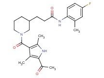 3-{1-[(5-acetyl-2,4-dimethyl-1H-pyrrol-3-yl)carbonyl]-3-piperidinyl}-N-(4-fluoro-2-methylphenyl)propanamide