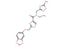 2-[(1,3-benzodioxol-5-yloxy)methyl]-N-ethyl-N-[(5-methyl-1,2,4-oxadiazol-3-yl)methyl]-1,3-oxazole-4-carboxamide
