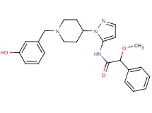 N-{1-[1-(3-hydroxybenzyl)-4-piperidinyl]-1H-pyrazol-5-yl}-2-methoxy-2-phenylacetamide